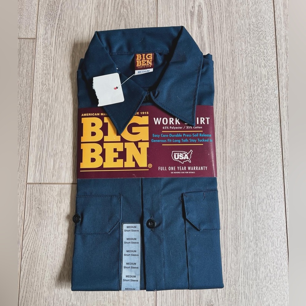 Deadstock 1980’s Big Ben short sleeve work shirt men’s size M